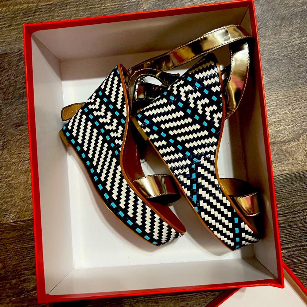 Authentic coach wedge heel sandals
